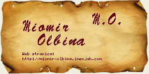 Miomir Olbina vizit kartica